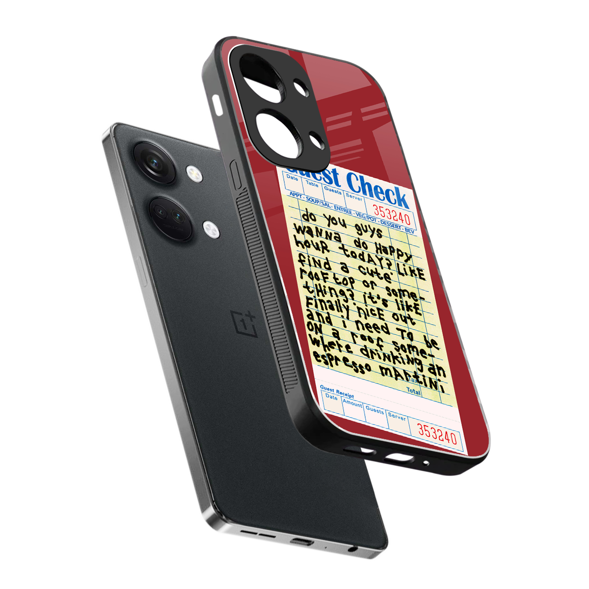 happy hour back phone cover | glass case for oneplus nord 3