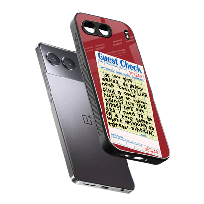 happy hour back phone cover | glass case for oneplus nord 4