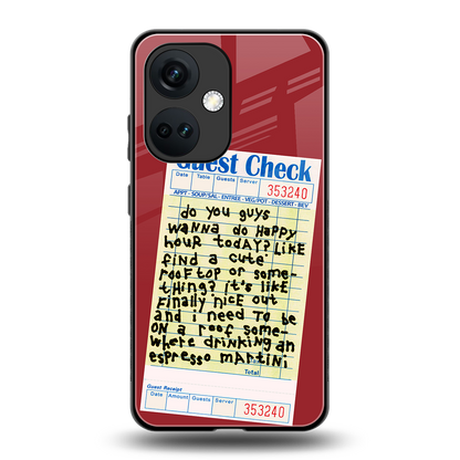 happy hour back phone cover | glass case for oneplus nord ce 3