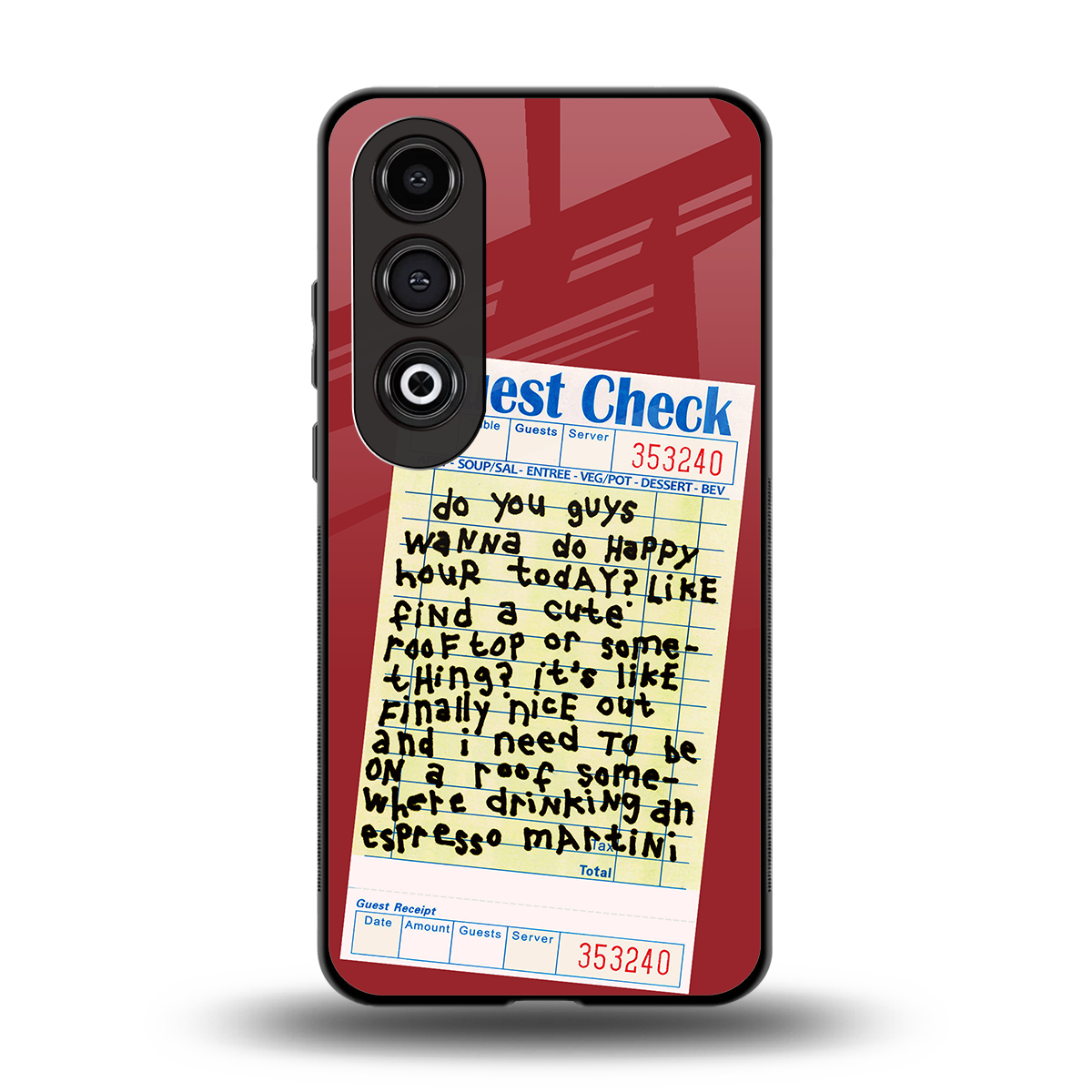 happy hour back phone cover | glass case for oneplus nord ce 4