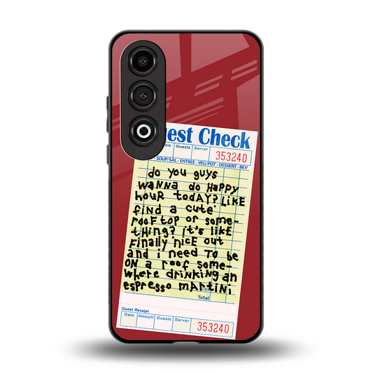 happy hour back phone cover | glass case for oneplus nord ce 4