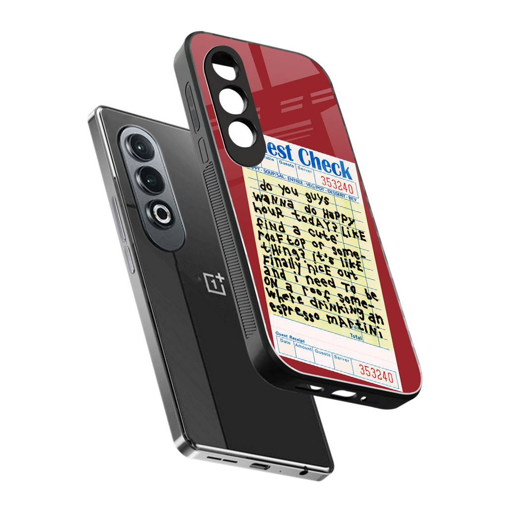 happy hour back phone cover | glass case for oneplus nord ce 4