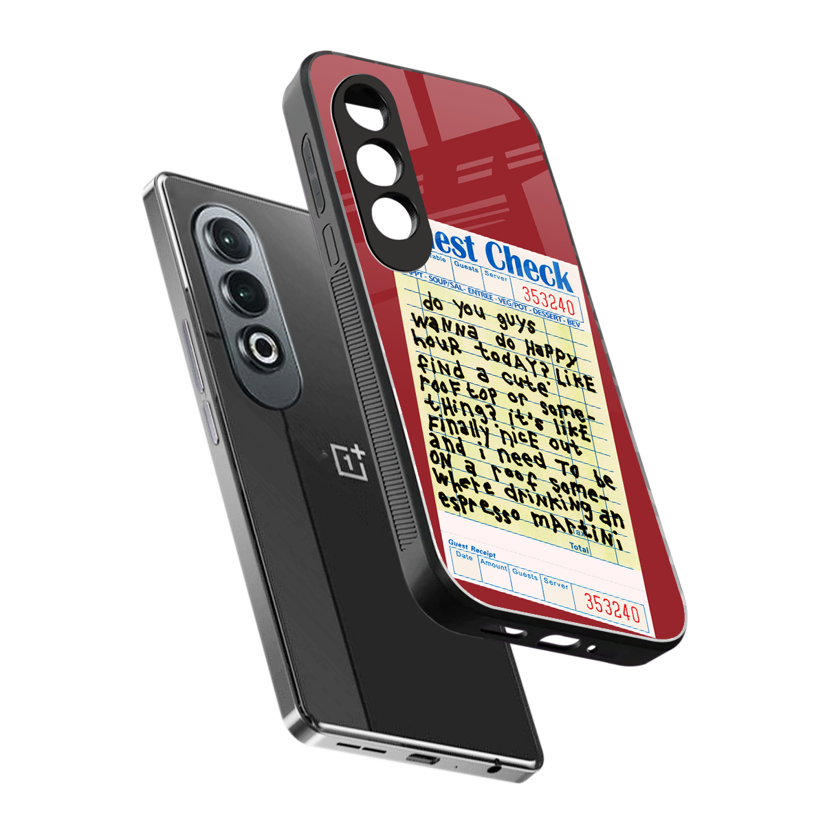 happy hour back phone cover | glass case for oneplus nord ce 4