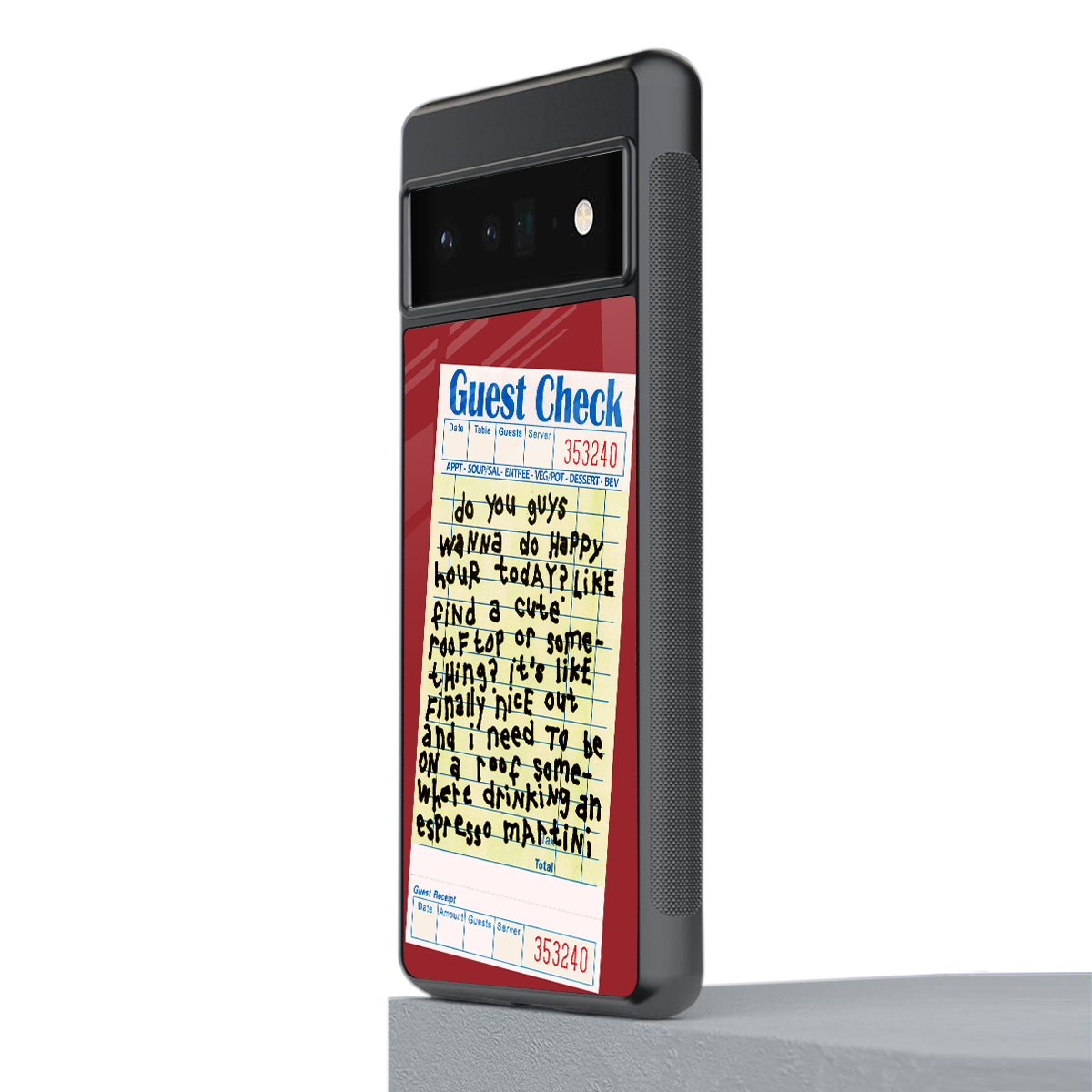 happy hour back phone cover | glass case for google pixel 6 pro