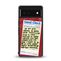 happy hour back phone cover | glass case for Google Pixel 6A