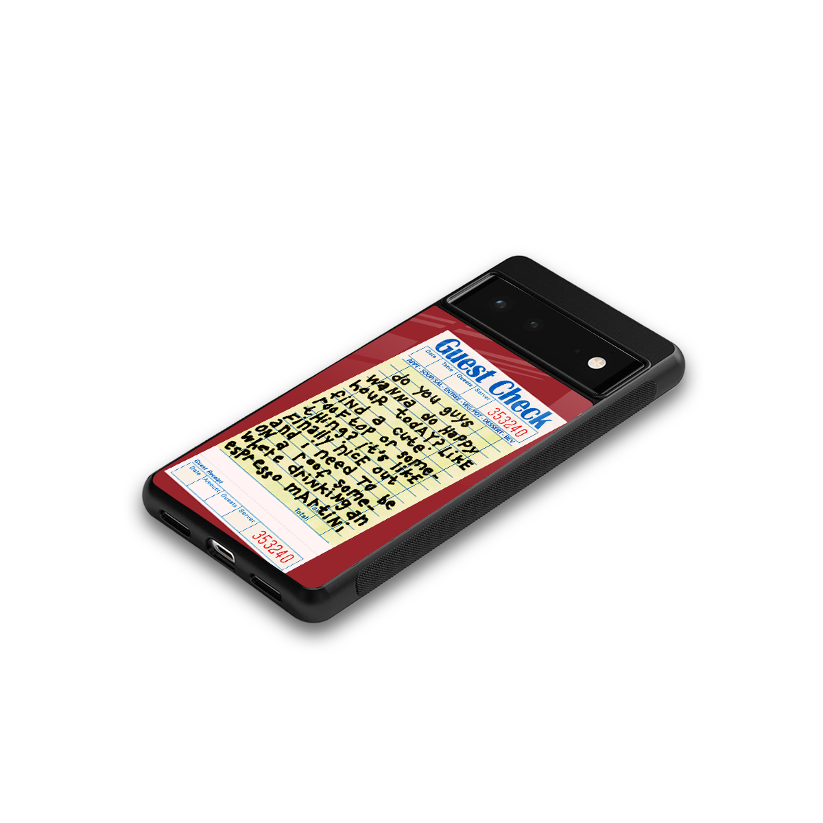 happy hour back phone cover | glass case for Google Pixel 6A
