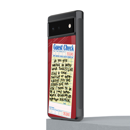 happy hour back phone cover | glass case for Google Pixel 6A