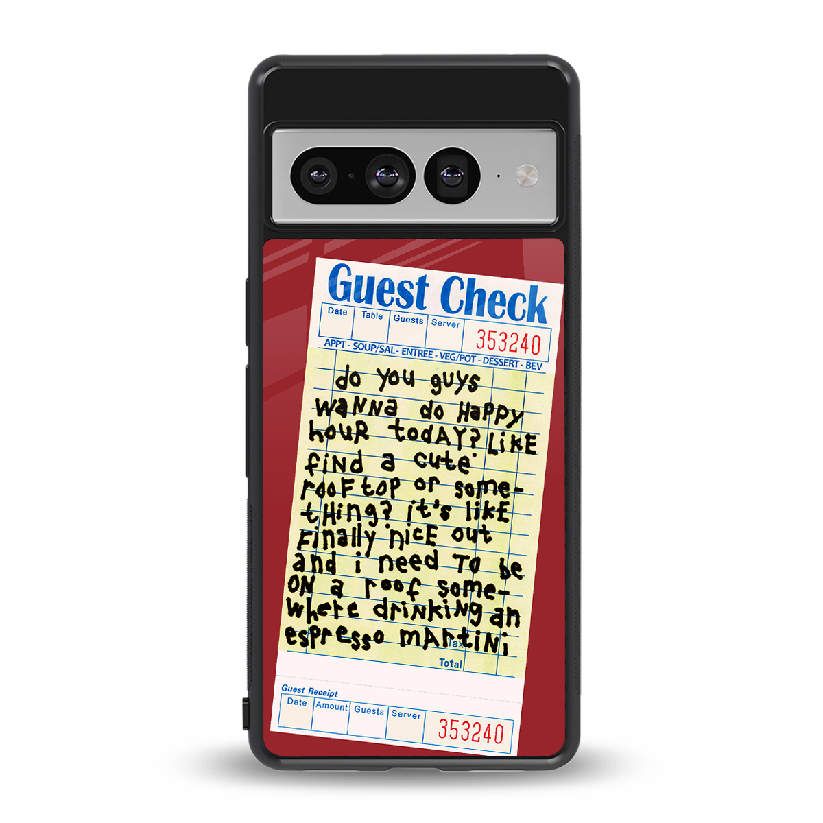 happy hour back phone cover | glass case for google pixel 7 pro