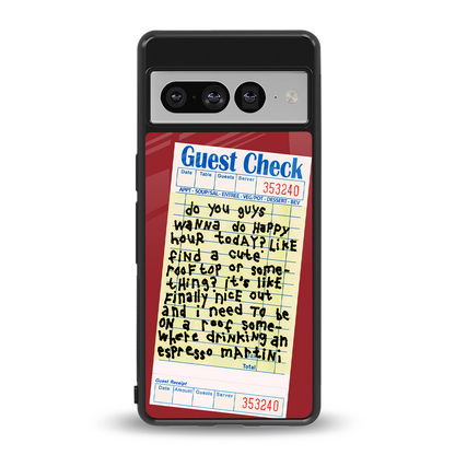 happy hour back phone cover | glass case for google pixel 7 pro