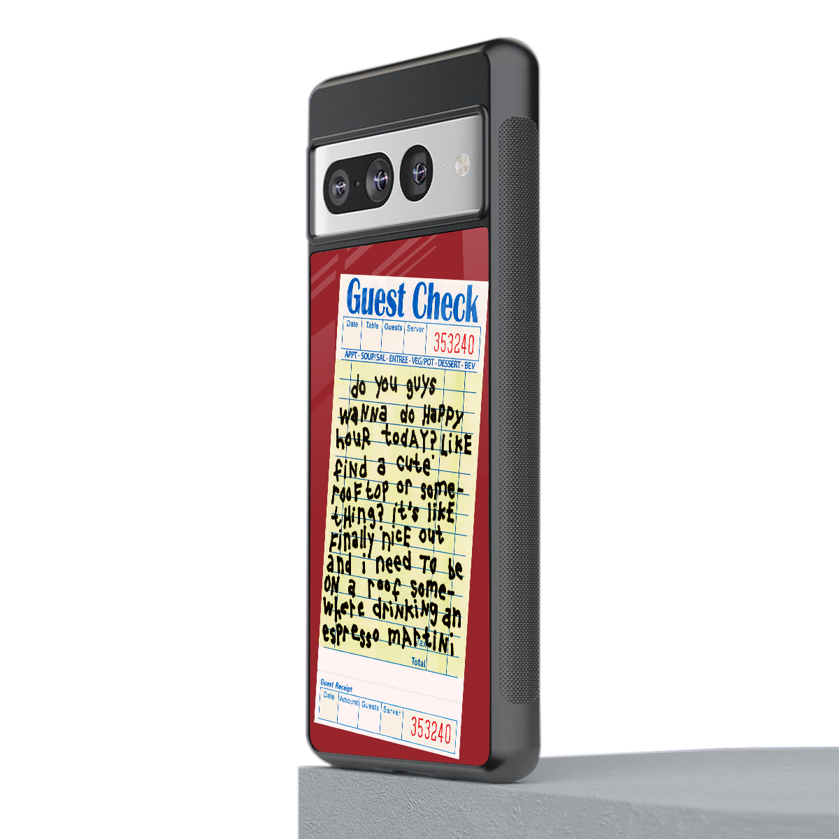 happy hour back phone cover | glass case for google pixel 7 pro