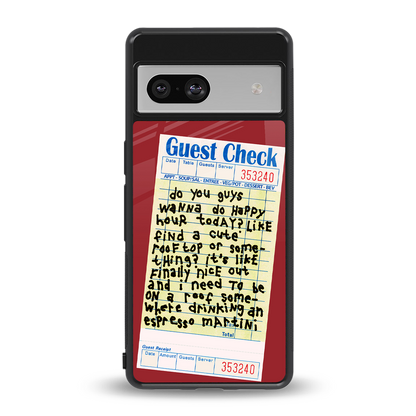 happy hour back phone cover | glass case for Google Pixel 7A