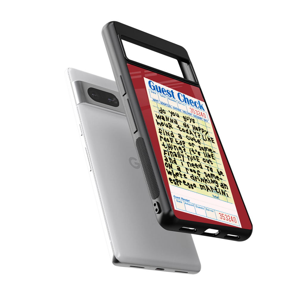 happy hour back phone cover | glass case for Google Pixel 7