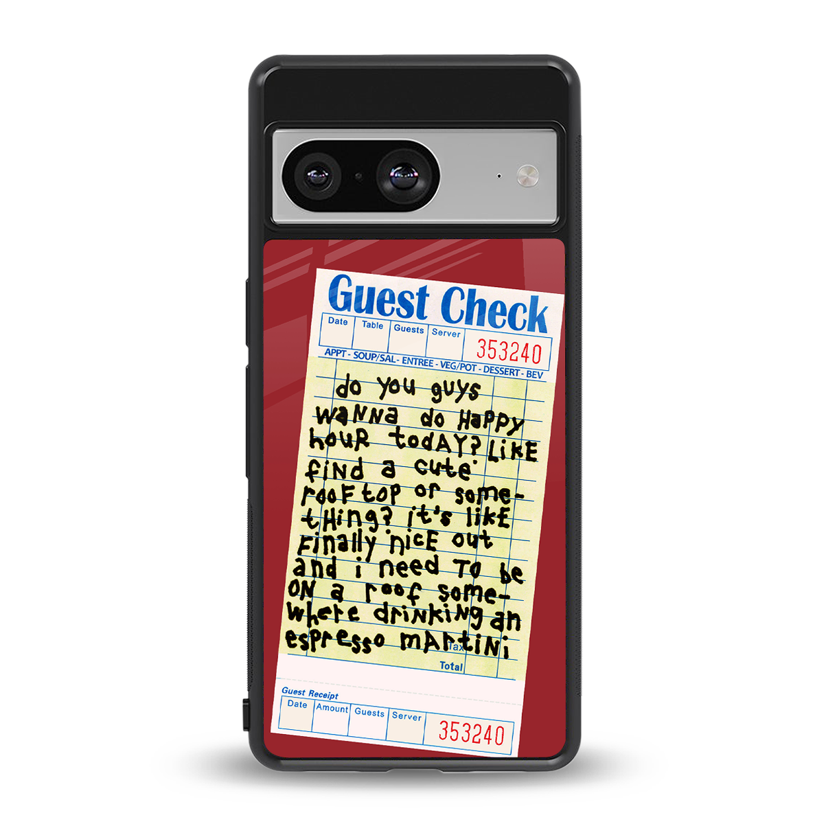 happy hour back phone cover | glass case for Google Pixel 8
