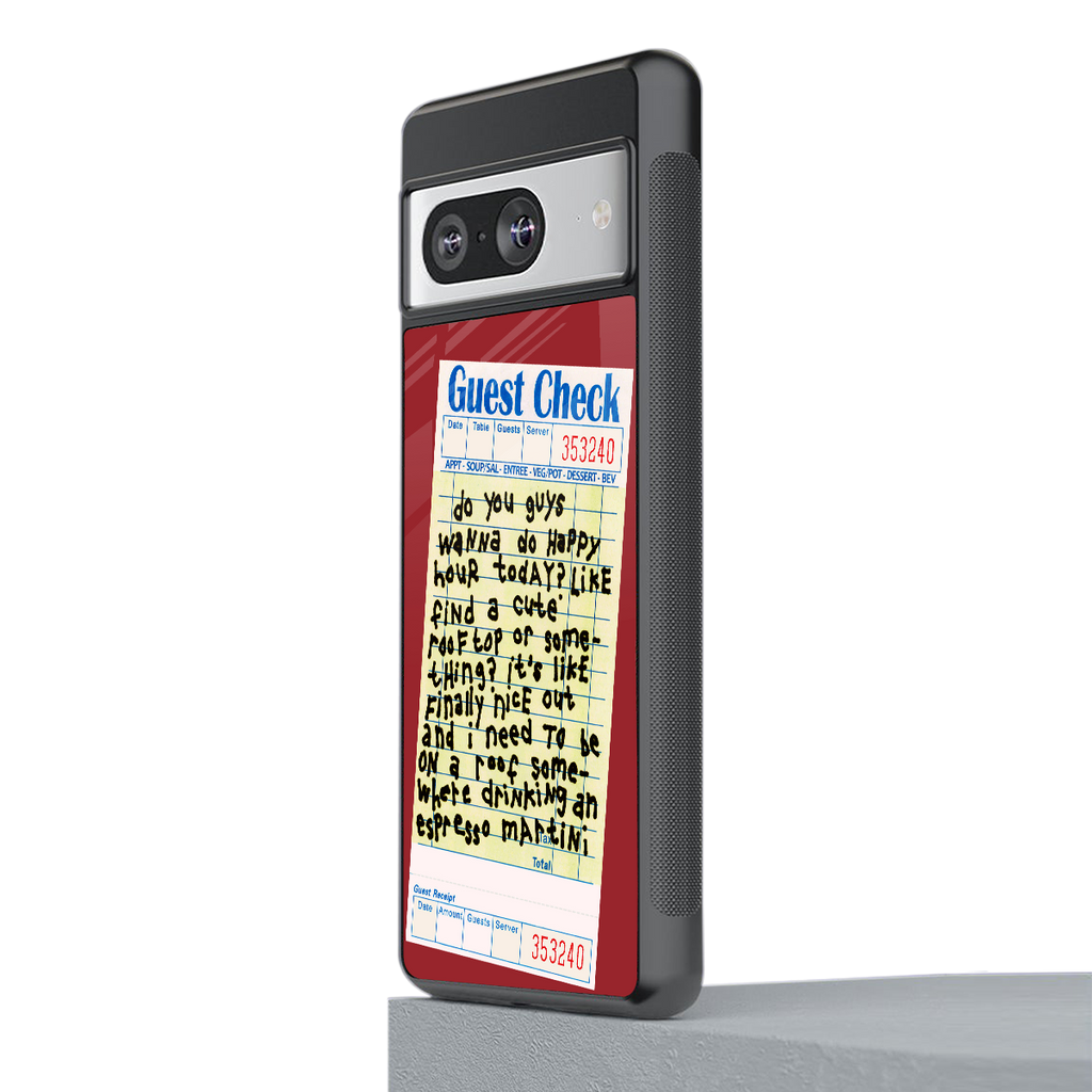happy hour back phone cover | glass case for Google Pixel 8