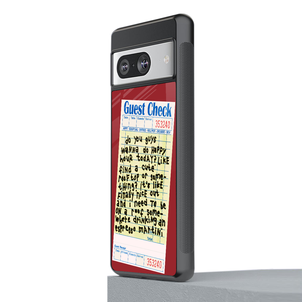 happy hour back phone cover | glass case for Google Pixel 8