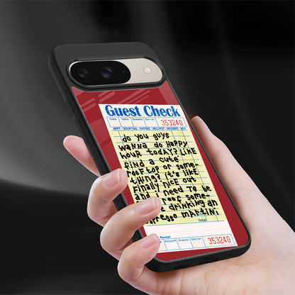 happy hour back phone cover | glass case for google pixel 9