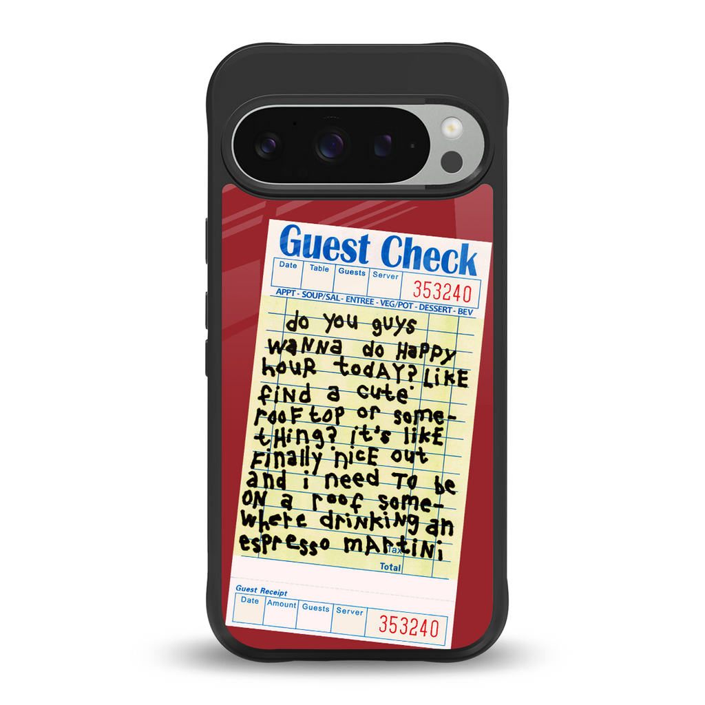 happy hour back phone cover | glass case for google pixel 9 pro