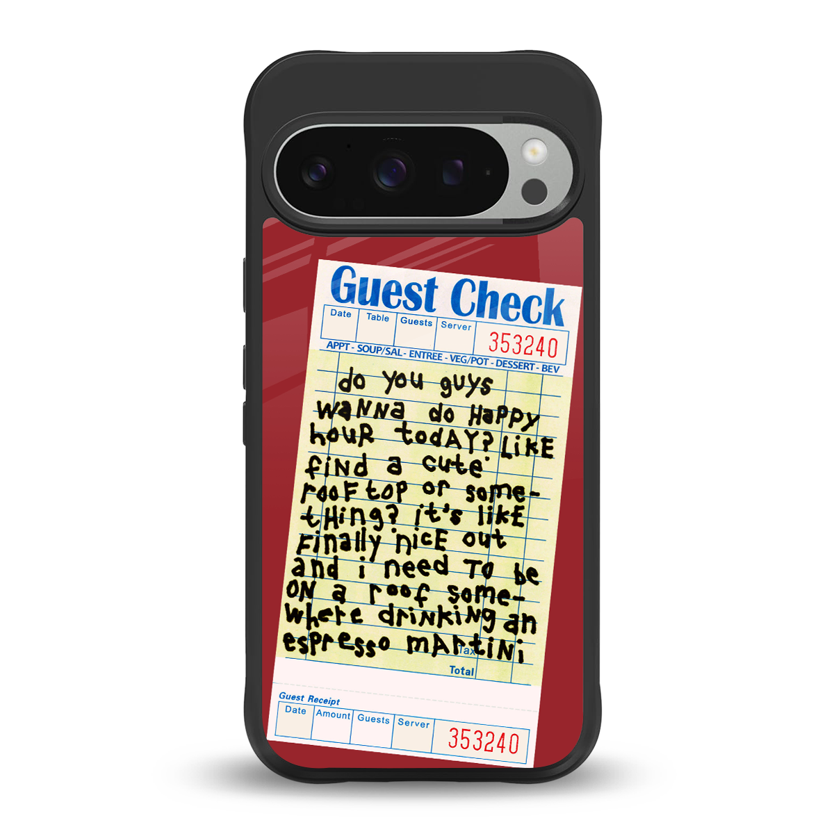 happy hour back phone cover | glass case for google pixel 9 pro xl
