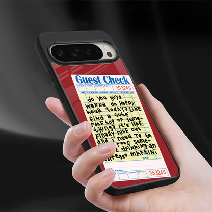 happy hour back phone cover | glass case for google pixel 9 pro xl