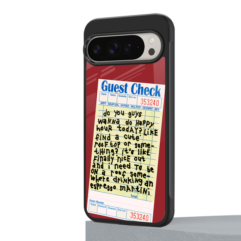 happy hour back phone cover | glass case for google pixel 9 pro xl