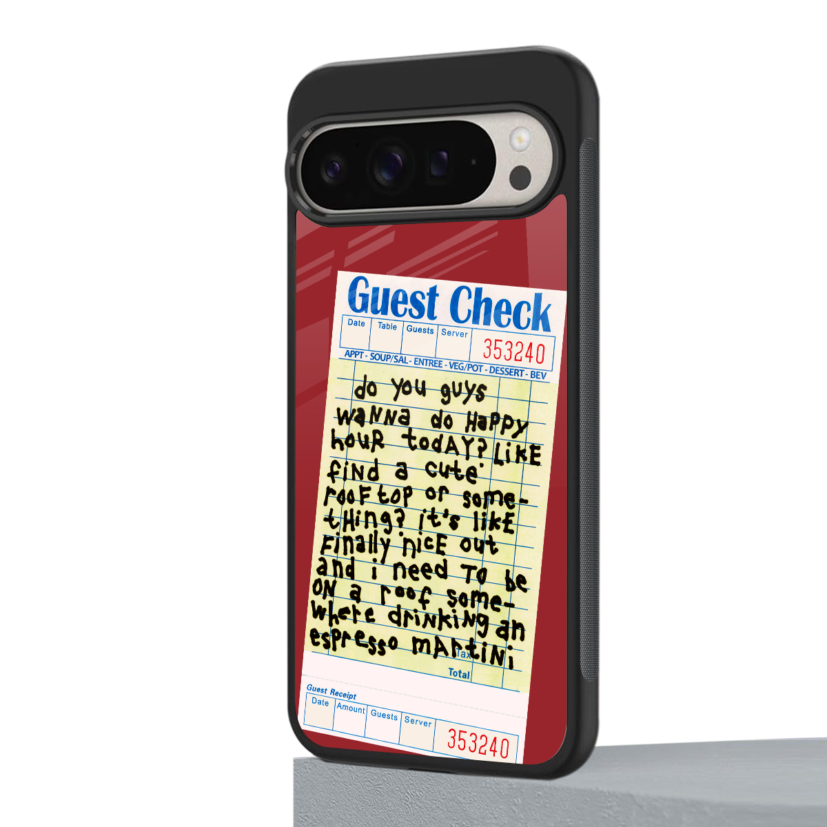 happy hour back phone cover | glass case for google pixel 9 pro xl