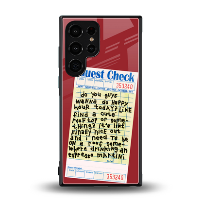 happy hour back phone cover | glass case for samsung galaxy s24 ultra