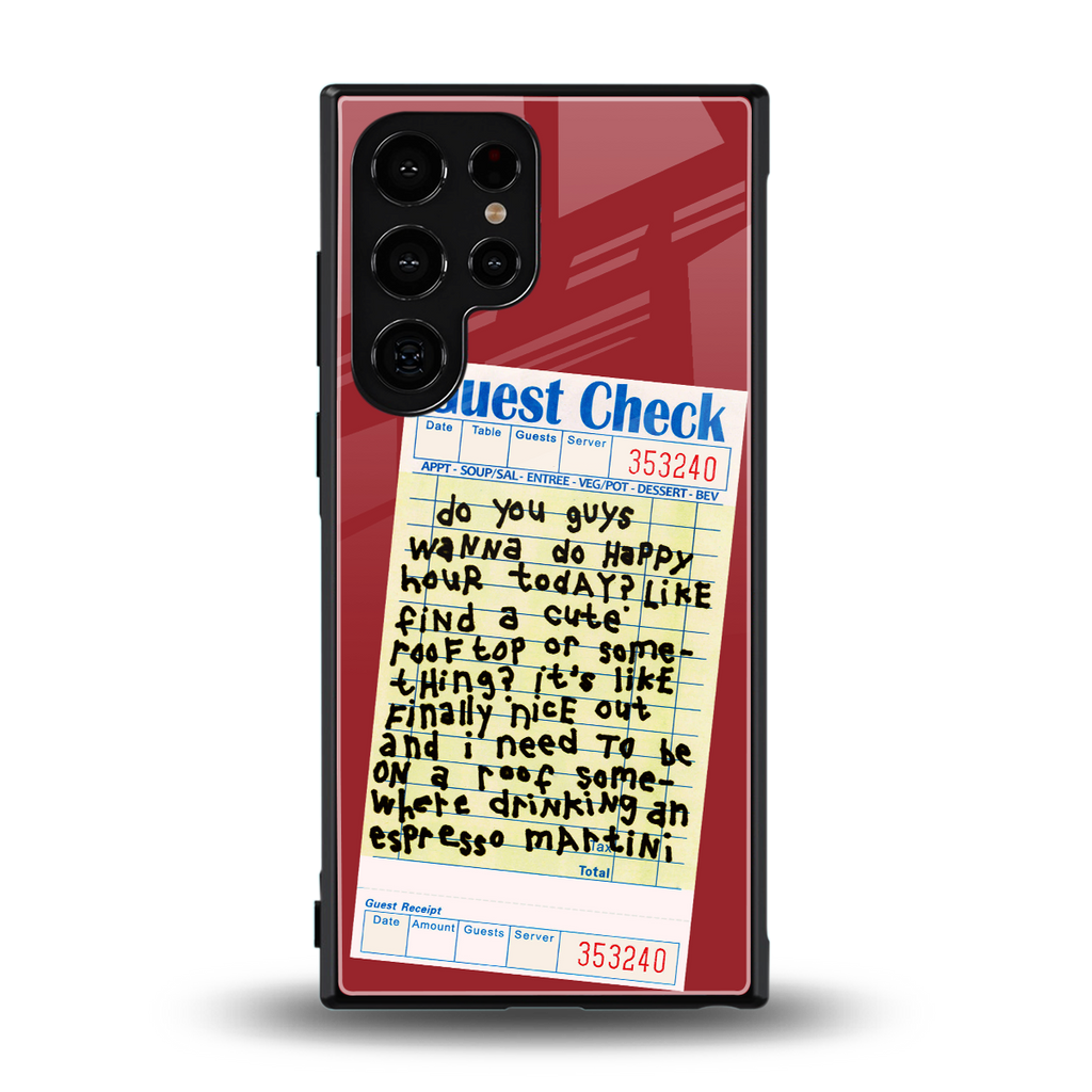 happy hour back phone cover | glass case for samsung galaxy s23 ultra