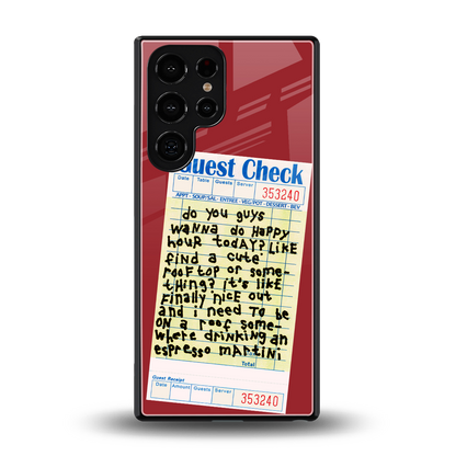 happy hour back phone cover | glass case for samsung galaxy s25 ultra