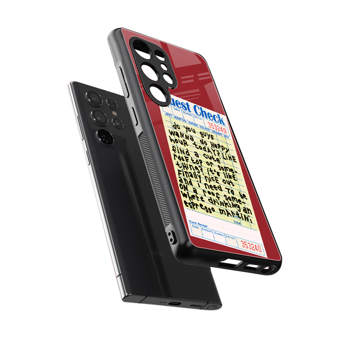 happy hour back phone cover | glass case for samsung galaxy s25 ultra