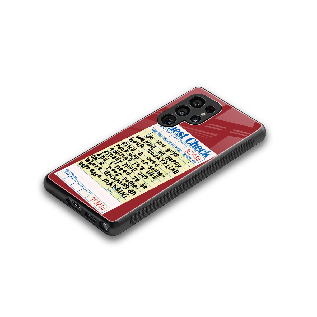 happy hour back phone cover | glass case for samsung galaxy s25 ultra