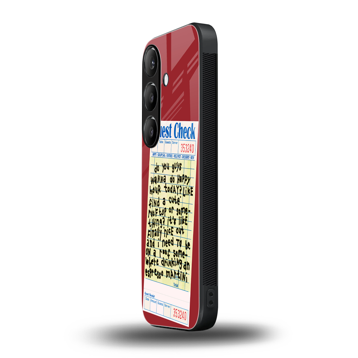 happy hour back phone cover | glass case for samsung galaxy s25 plus