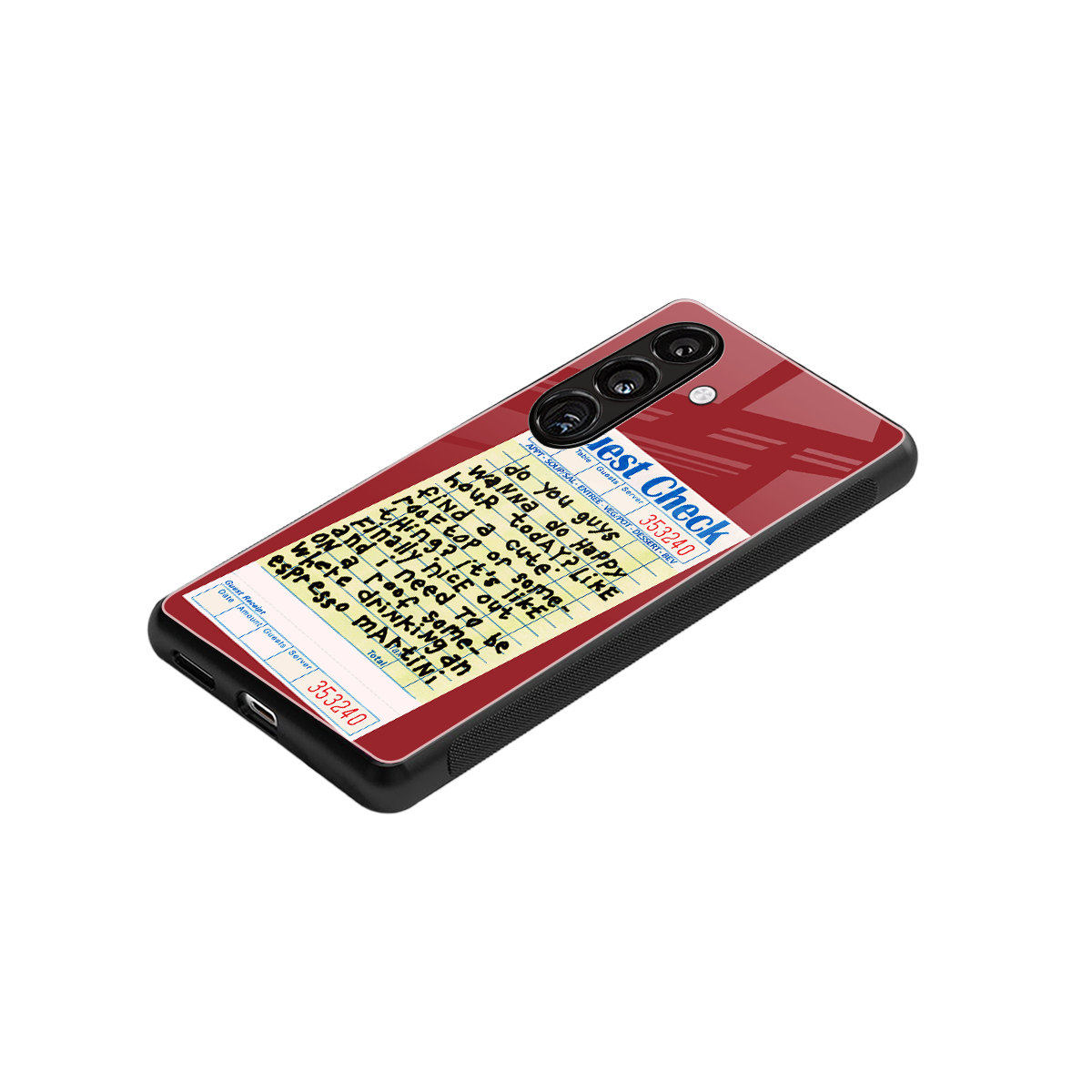 happy hour back phone cover | glass case for samsung galaxy s24 plus