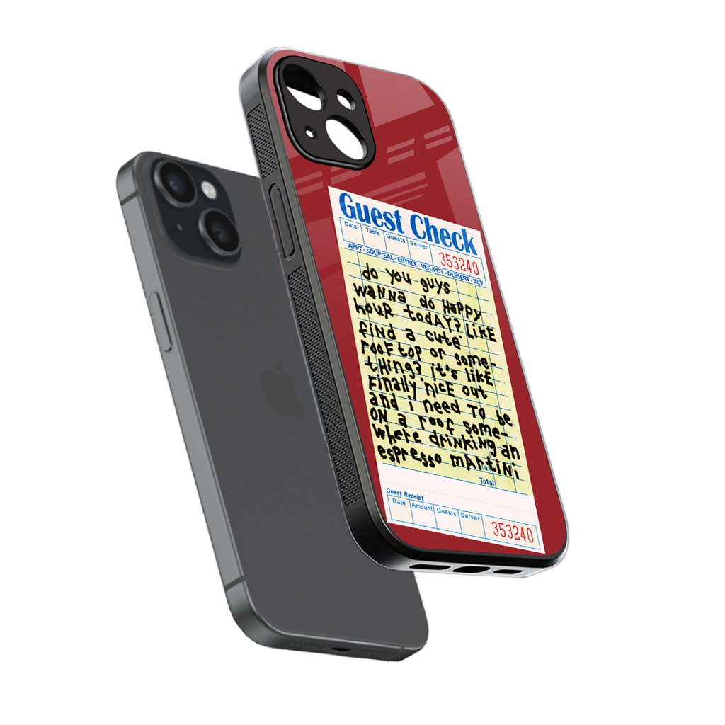 happy hour back phone cover | glass case for iphone 15