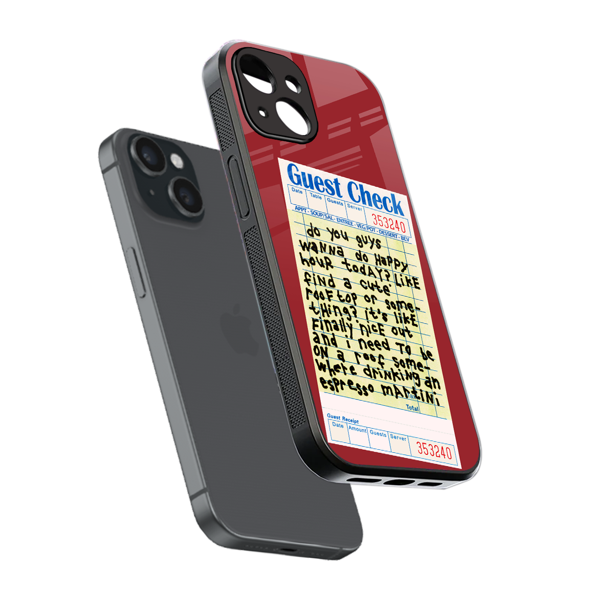 happy hour back phone cover | glass case for iphone 15