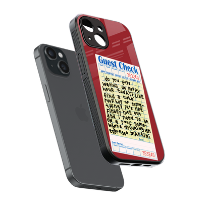 happy hour back phone cover | glass case for iphone 14