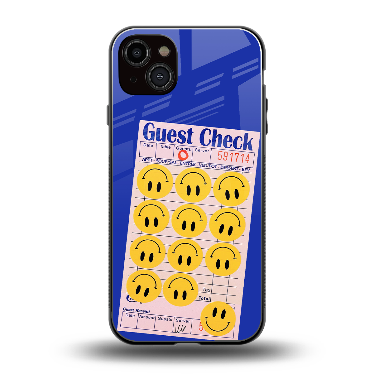 happy meals back phone cover | glass case for iphone 15 plus