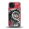 happy michelangelo back phone cover | glass case for iphone 13 mini