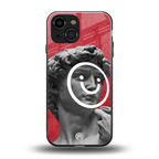 happy michelangelo back phone cover | glass case for iphone 13 mini