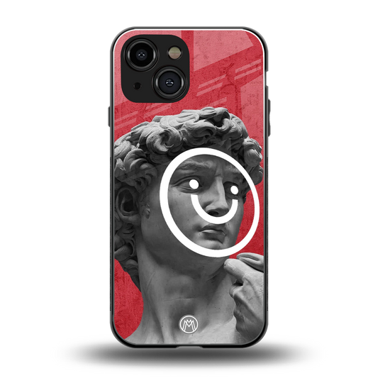 happy michelangelo back phone cover | glass case for iphone 13 mini