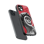 happy michelangelo back phone cover | glass case for iphone 15 plus