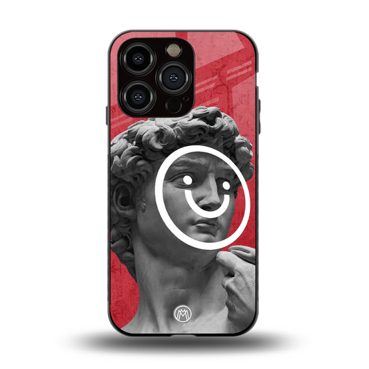 happy michelangelo back phone cover | glass case for iphone 14 pro