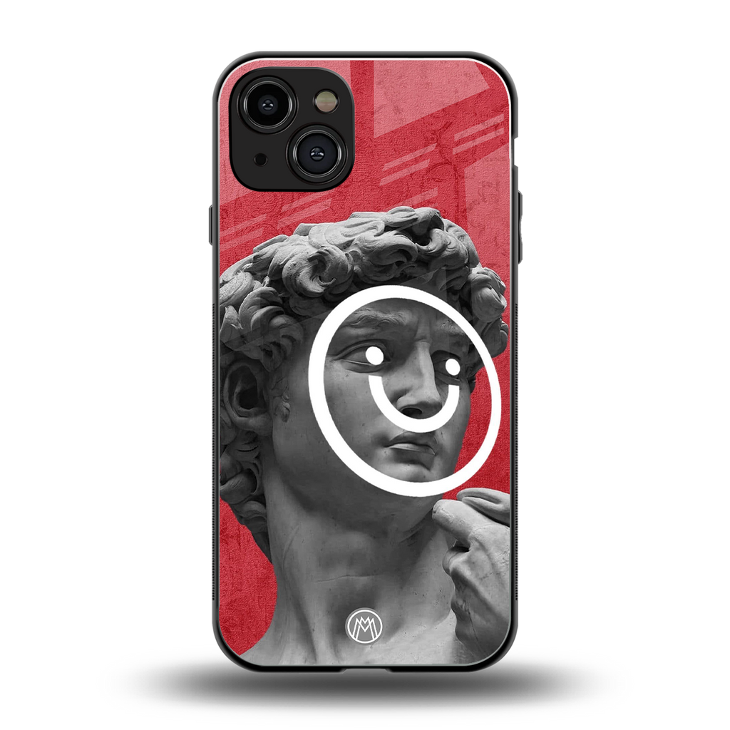 happy michelangelo back phone cover | glass case for iphone 15
