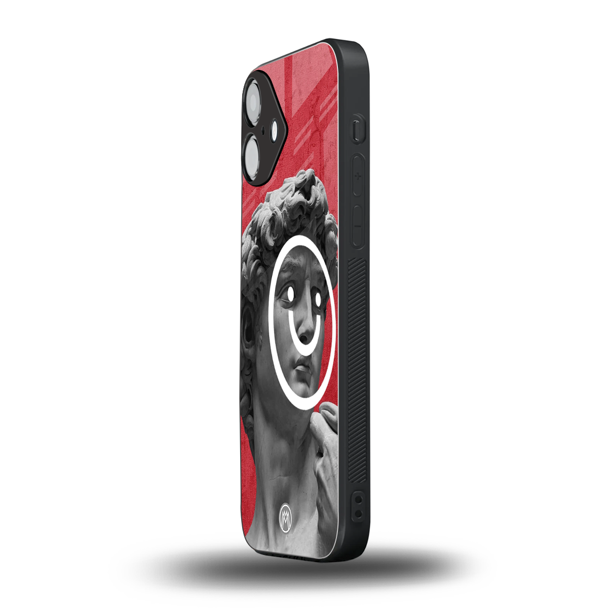 happy michelangelo back phone cover | glass case for iphone 16 plus