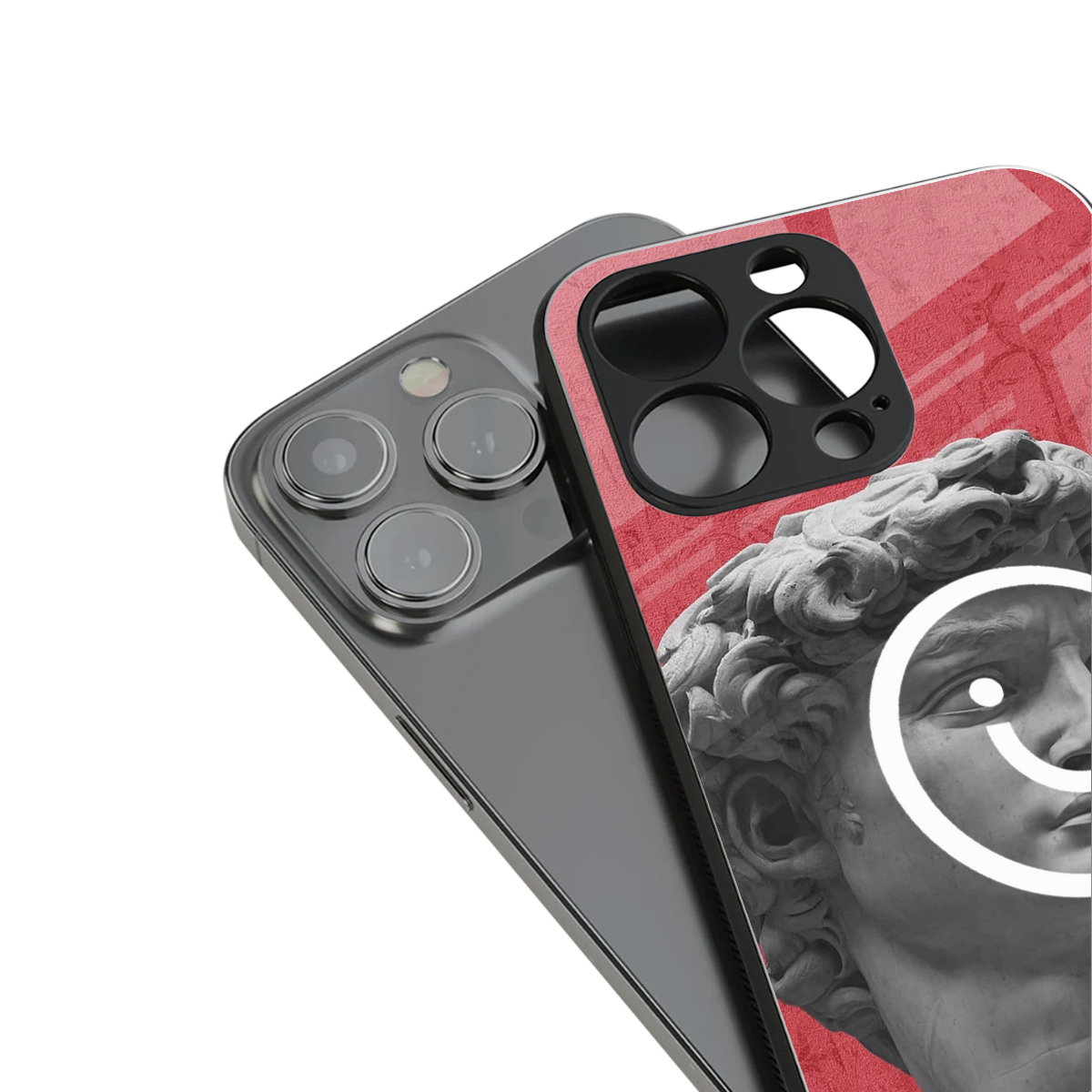 happy michelangelo back phone cover | glass case for iphone 13 pro