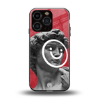 happy michelangelo back phone cover | glass case for iphone 16 pro