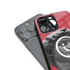 happy michelangelo back phone cover | glass case for iphone 14 plus