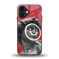 happy michelangelo back phone cover | glass case for iphone 16
