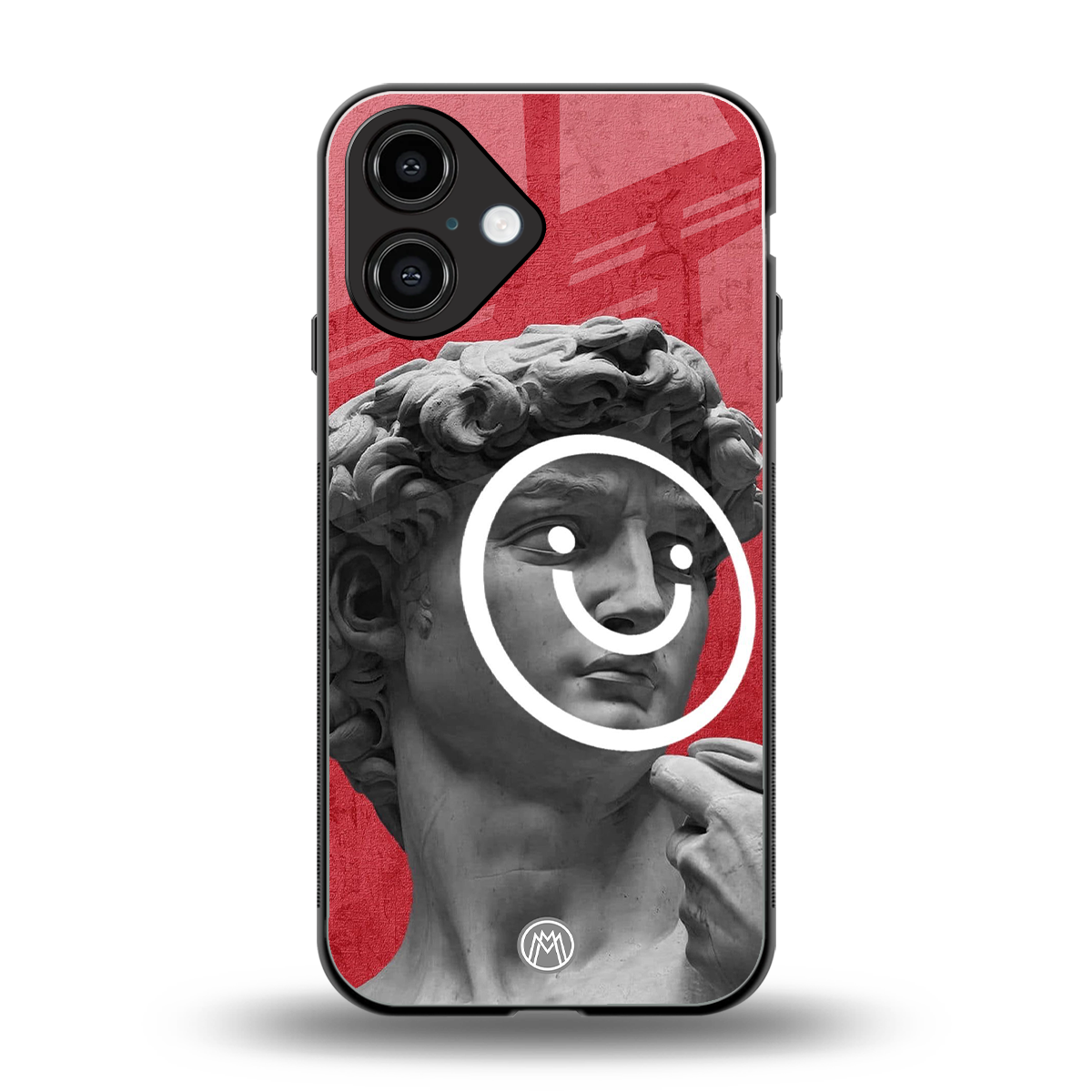 happy michelangelo back phone cover | glass case for iphone 16