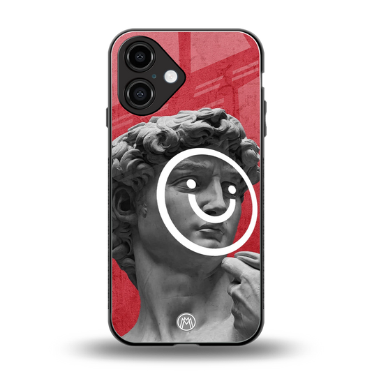 happy michelangelo back phone cover | glass case for iphone 16