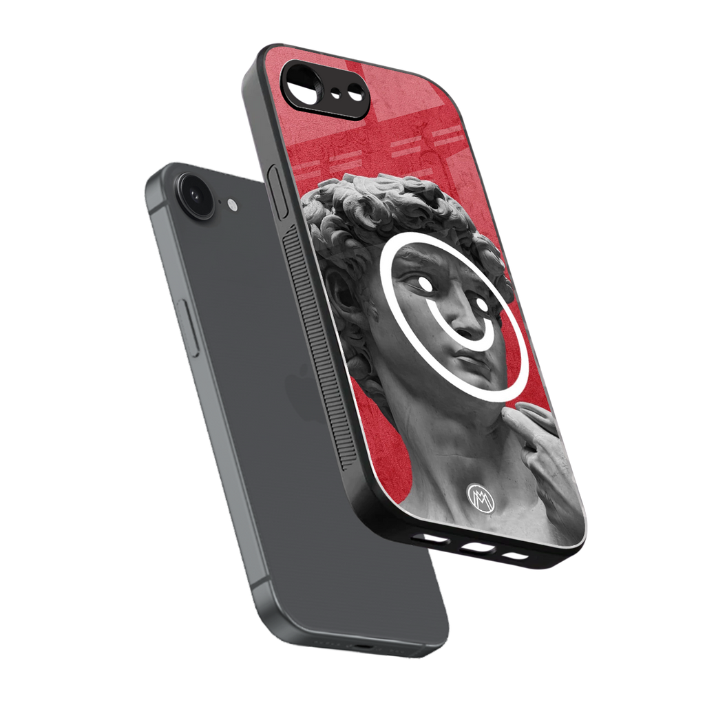 happy michelangelo back phone cover | glass case for iphone 16e